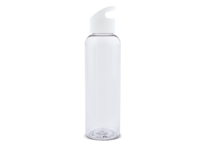 Bouteille publicitaire rPET 600 ml Loop combi Transparent Blanc